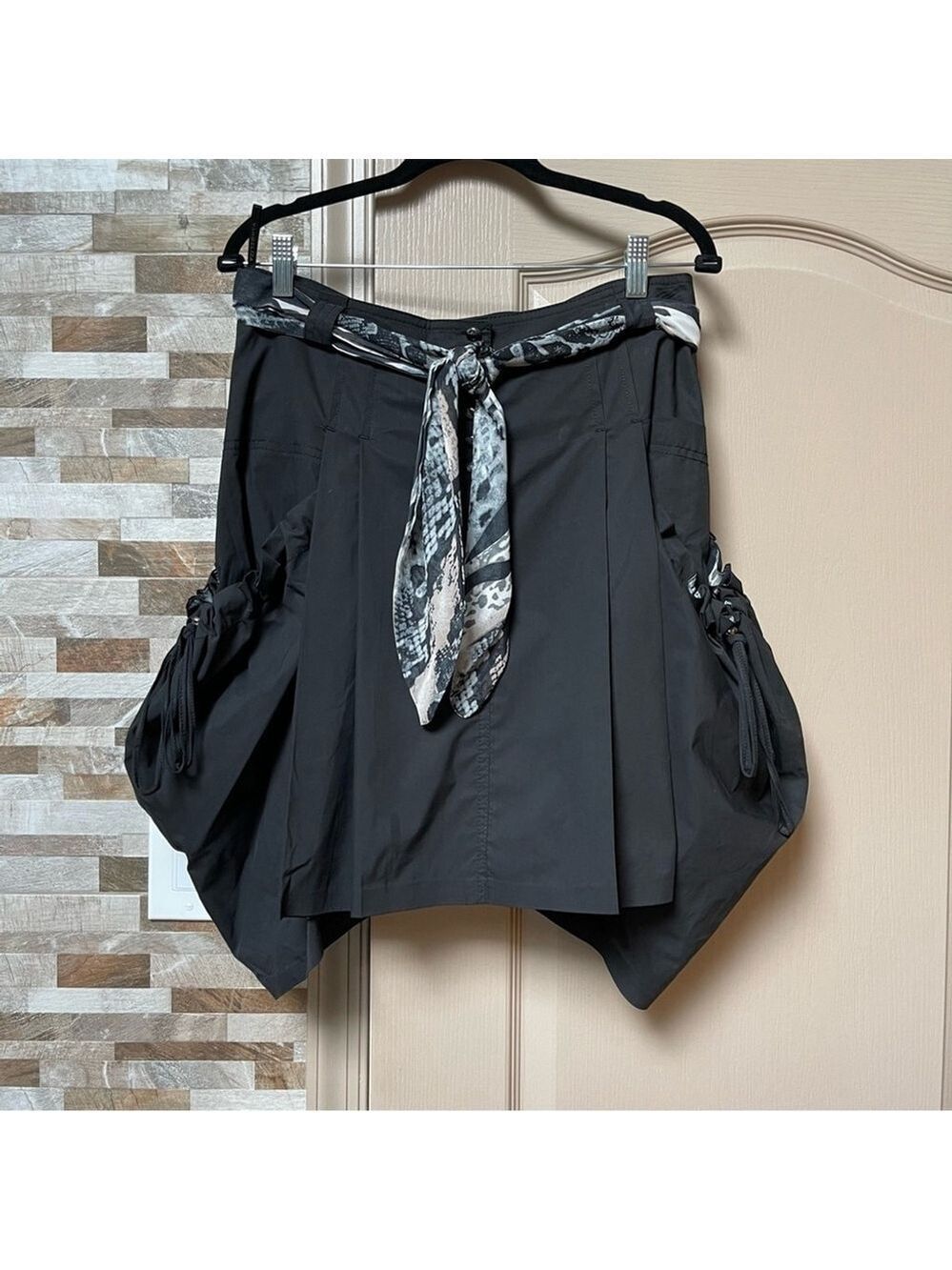 VANGELIZA black asymmetrical full skirt Sz M Dark Coquette, Whimsigoth, Grunge - Picture 4 of 16